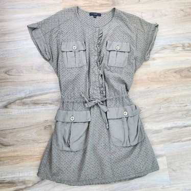 Anthropologie Sanctuary Olive Green Eyelet Dress M