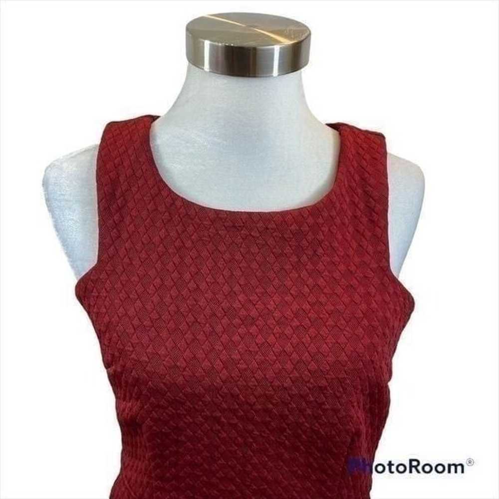 Maison Jules Burgundy Textured Sleeveless Midi Dr… - image 6