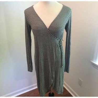 Anthropologie Everly Striped Wrap Dress