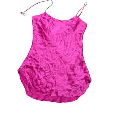 Victoria’s Secret gold label hot pink slip dress … - image 1