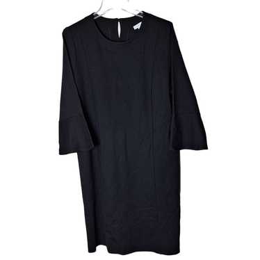 J. Jill Women Large Black Keyhole Bell Sleeve Pon… - image 1