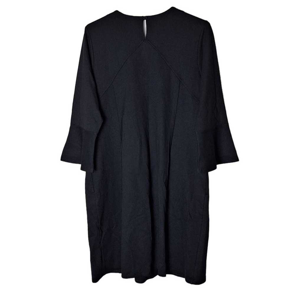 J. Jill Women Large Black Keyhole Bell Sleeve Pon… - image 2