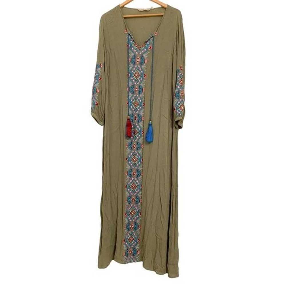 Soft Surroundings L boho loose fit embroidered lo… - image 1