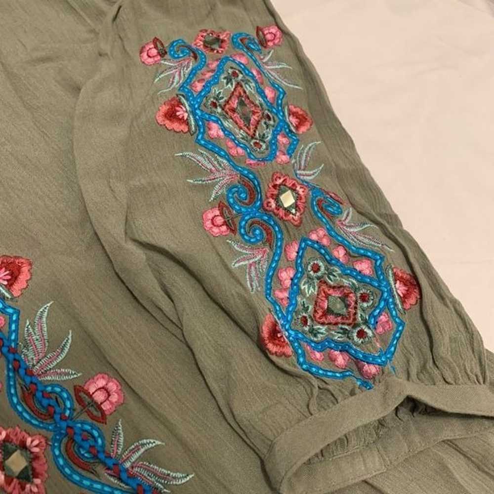 Soft Surroundings L boho loose fit embroidered lo… - image 6