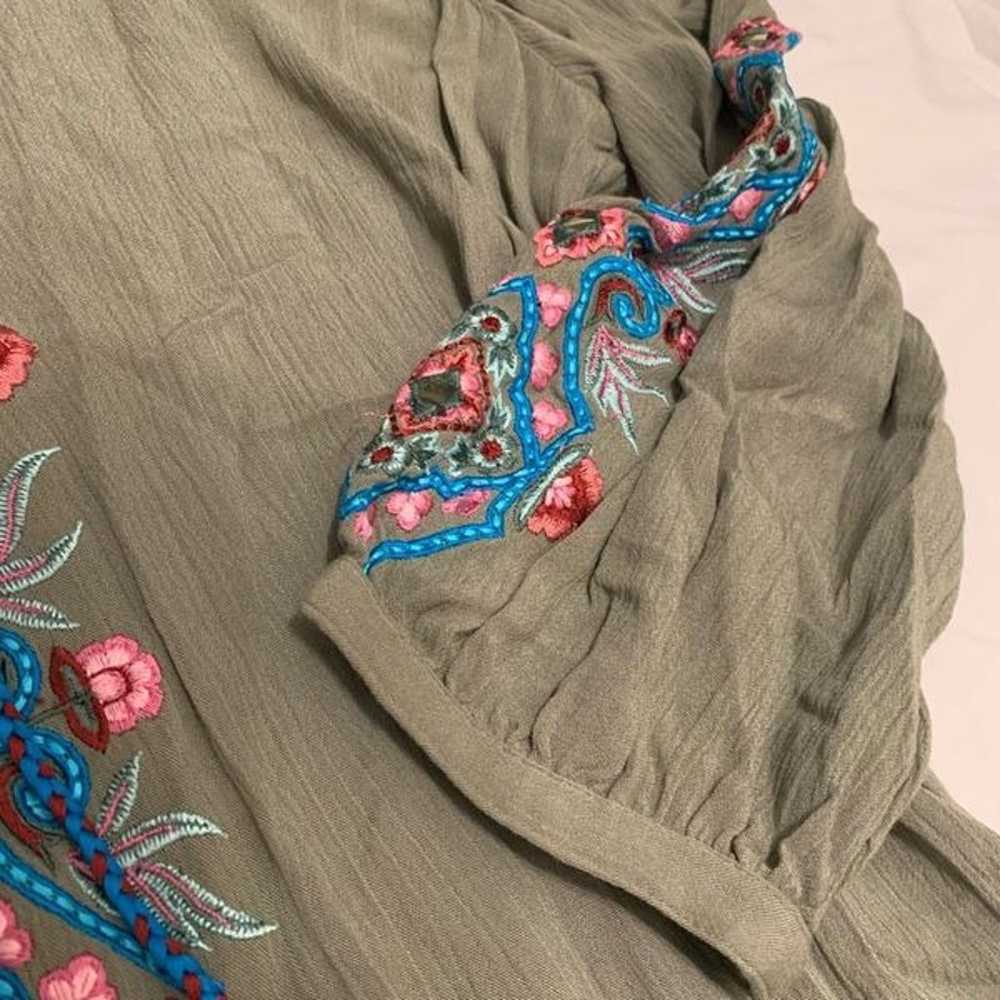 Soft Surroundings L boho loose fit embroidered lo… - image 7