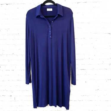 Mott 50 Navy Quarter Button Down Collared Dress U… - image 1