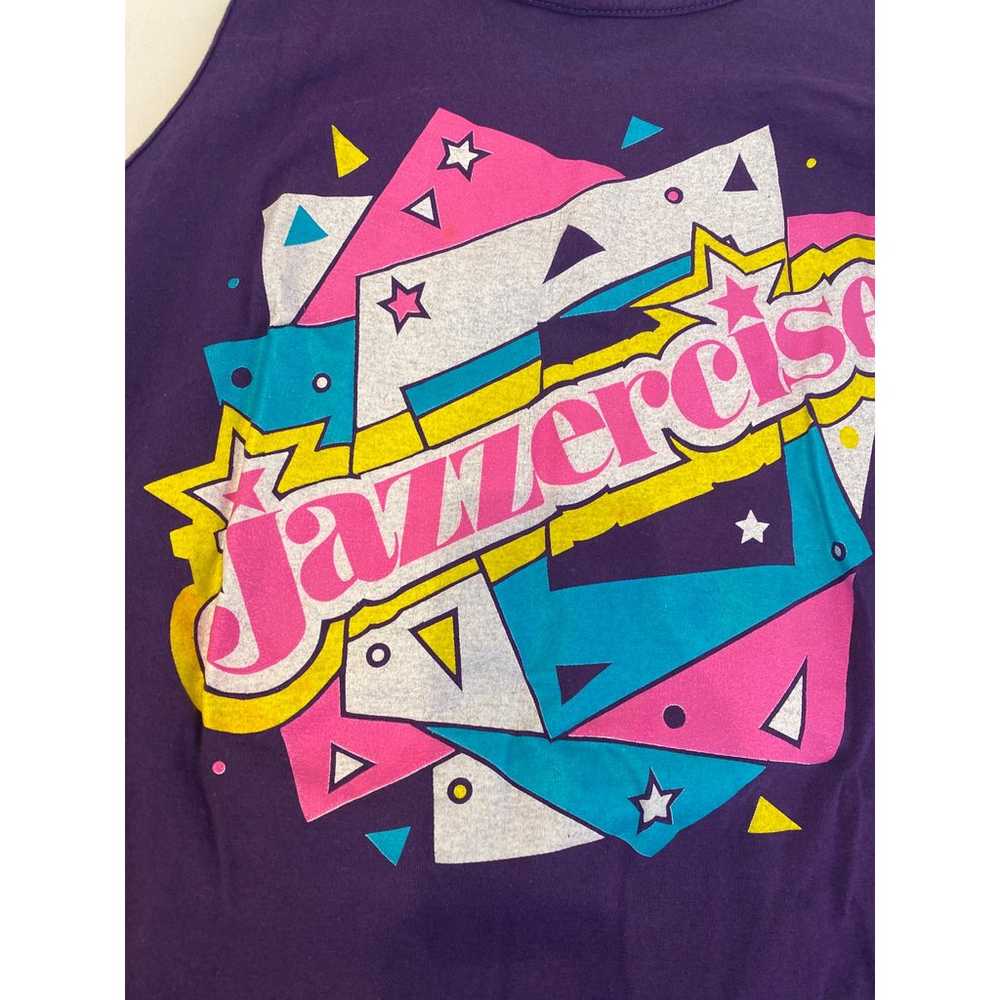 Vintage 1980’s Jazzercise Purple Tank Top Sz XL W… - image 10