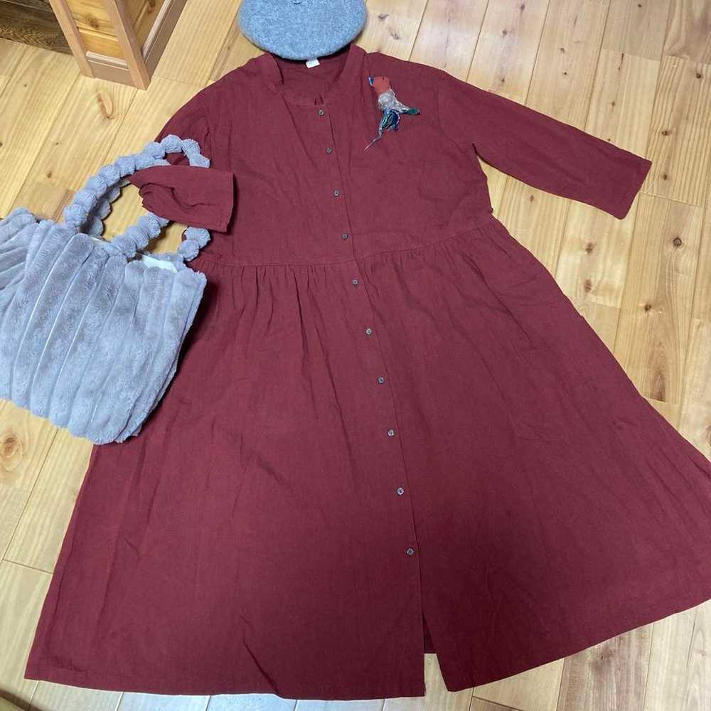 08mabu burgundy dress - image 1