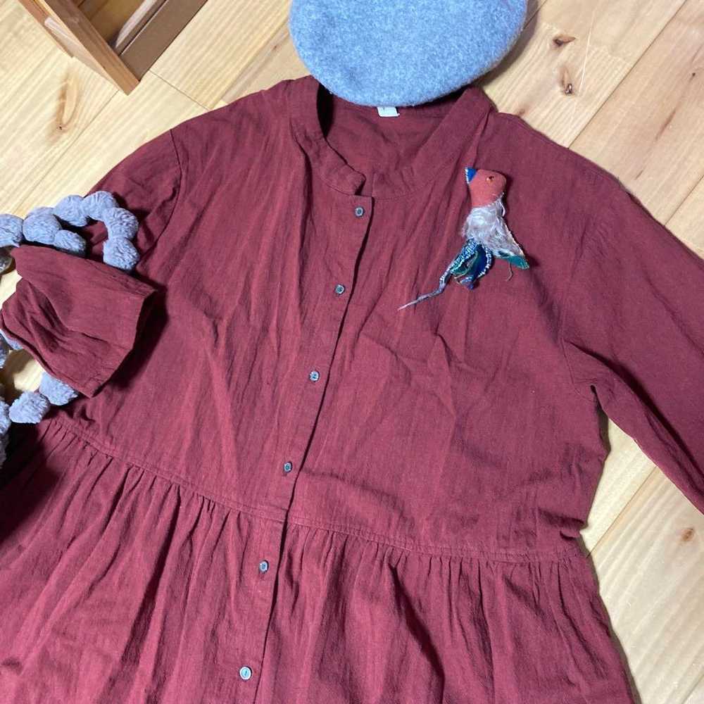 08mabu burgundy dress - image 2