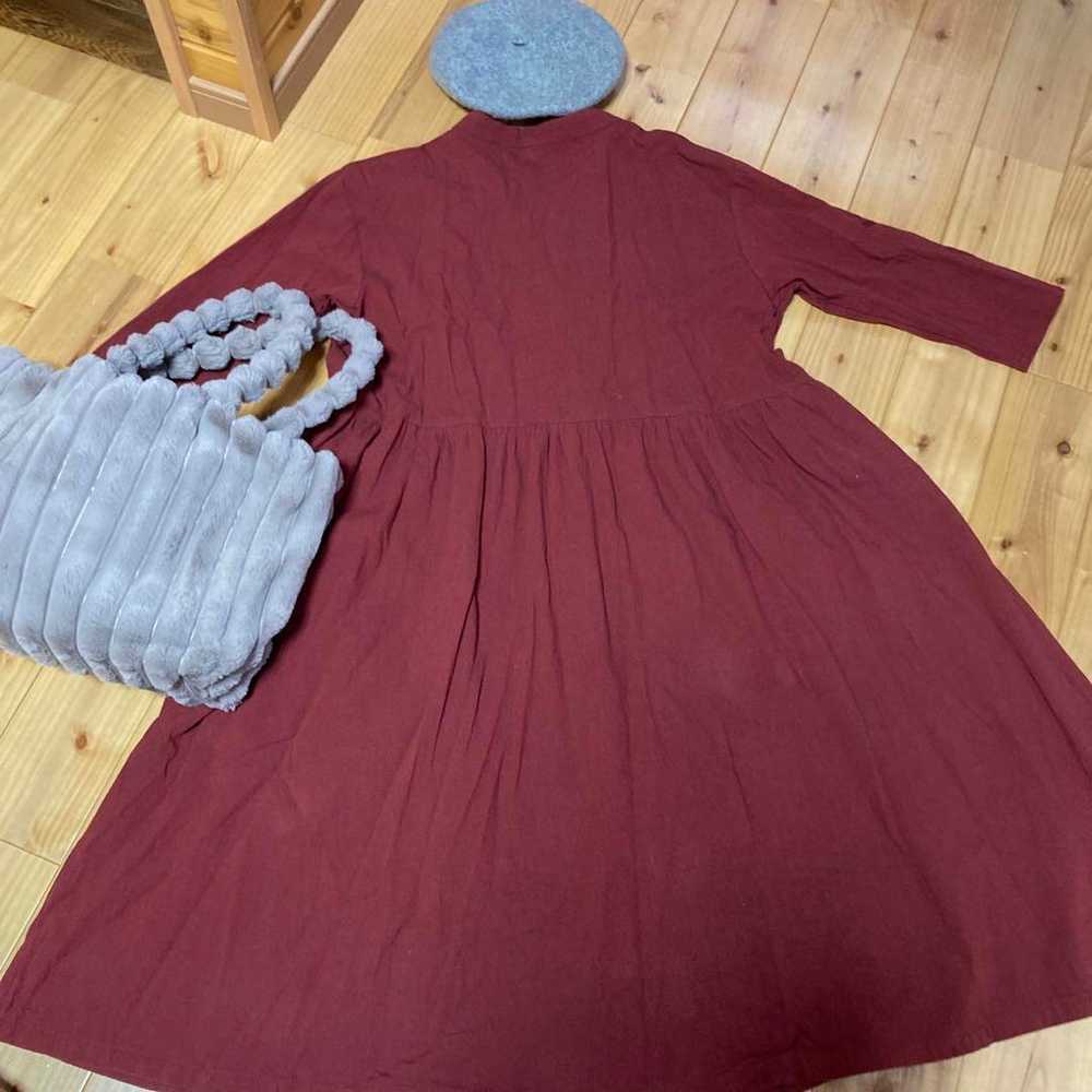 08mabu burgundy dress - image 8