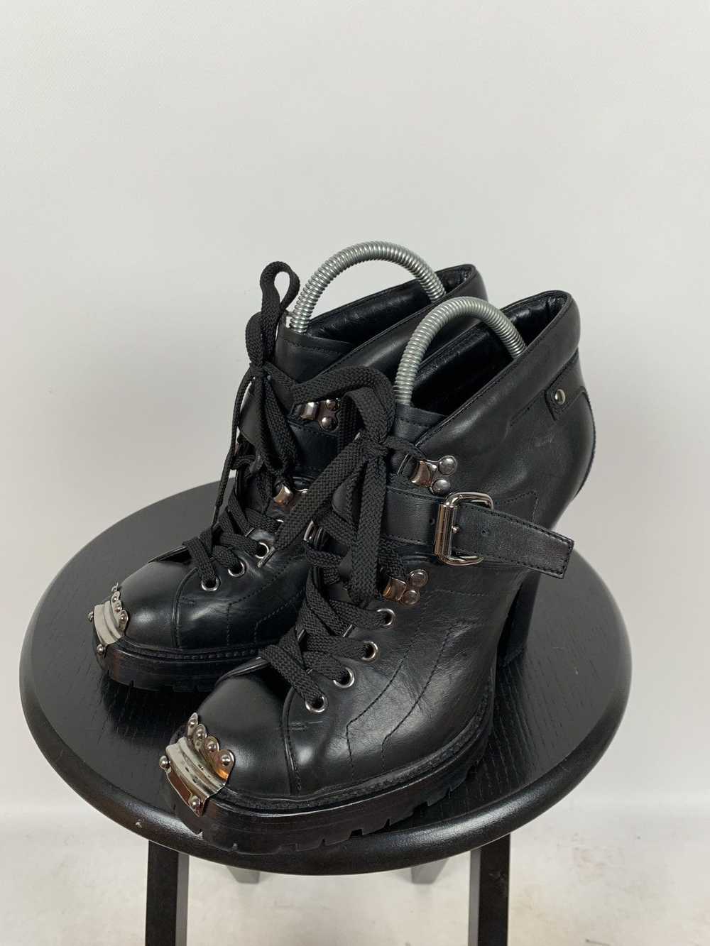 Miu Miu × Prada Miu Miu Black Leather Metal Plate… - image 7