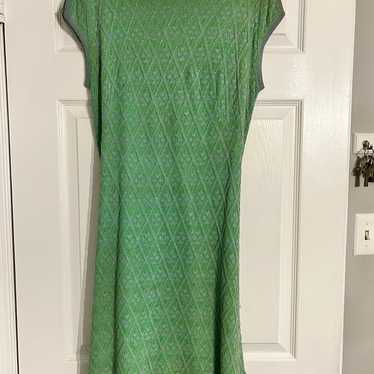 VINTAGE 1950’s green fashion dress