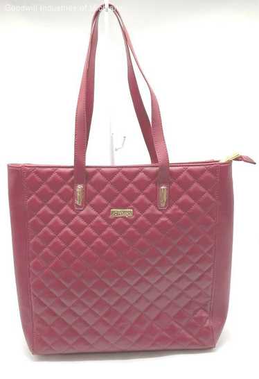 Joy & Iman Quilted Burgundy Shoulder Bag