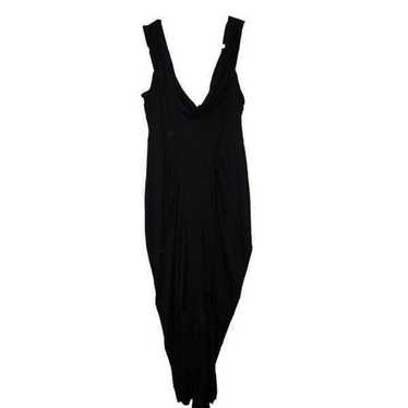 ASOS Design Curve Dress Sz 20 Black Draped Crossov