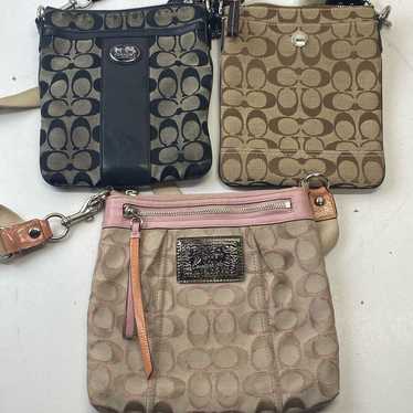 Coach Assorted Lot Of 3 Handbags Multicolor