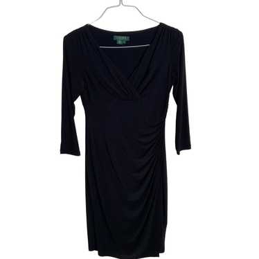 Lauren Ralph Lauren Black vneck dress