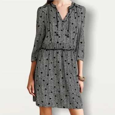 Maeve Galen Black White Polka Dot Mixed Print Dre… - image 1