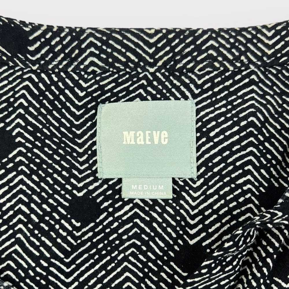 Maeve Galen Black White Polka Dot Mixed Print Dre… - image 3