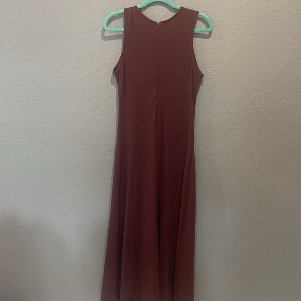 Nordstrom brown ruched dress Sz L NWOT - image 8