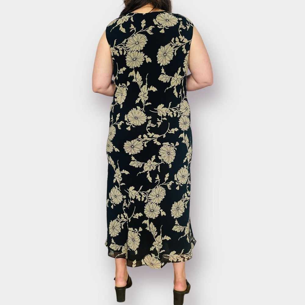 Y2K Annex Black and Tan Floral Dress - image 4