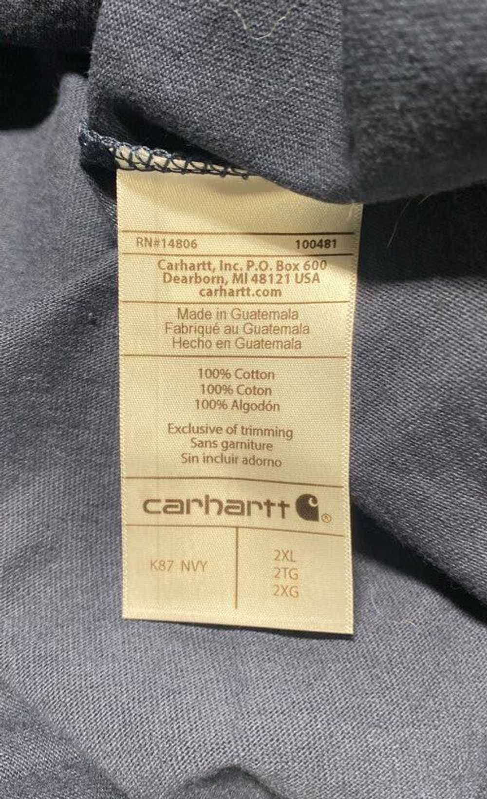 NWT Carhartt Mens Navy Blue Cotton Short Sleeve L… - image 7