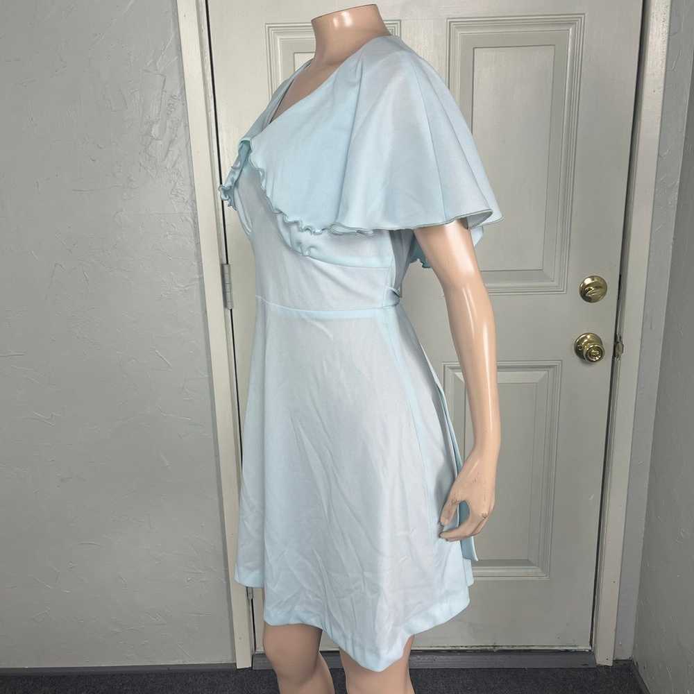 Vintage 70's Women's Dress 13 Party Polyester Kni… - image 3