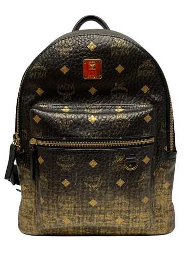 MCM/Backpack/Leather/BLK/GOLD/BLK