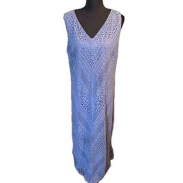 Chicos Crochet Blue Maxi Dress