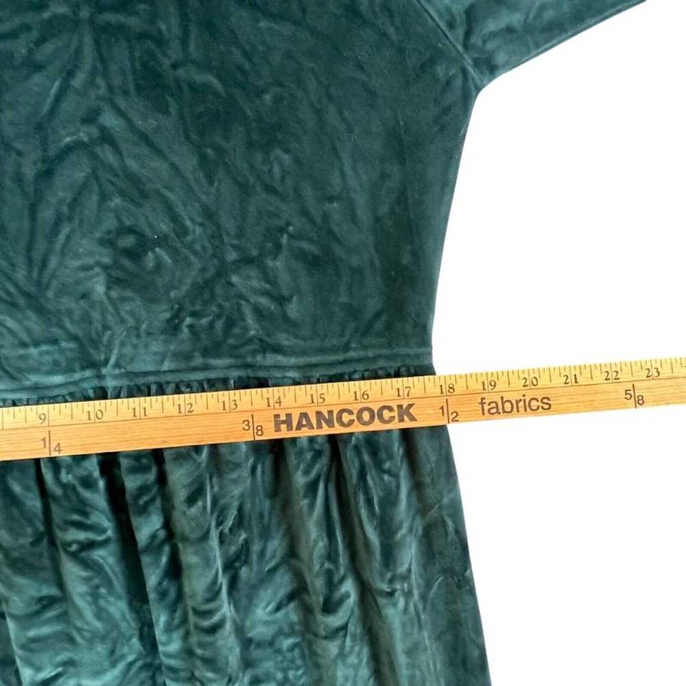 L.L. Bean Velvet Velour Maxi Dress Womens 16 Drk … - image 8