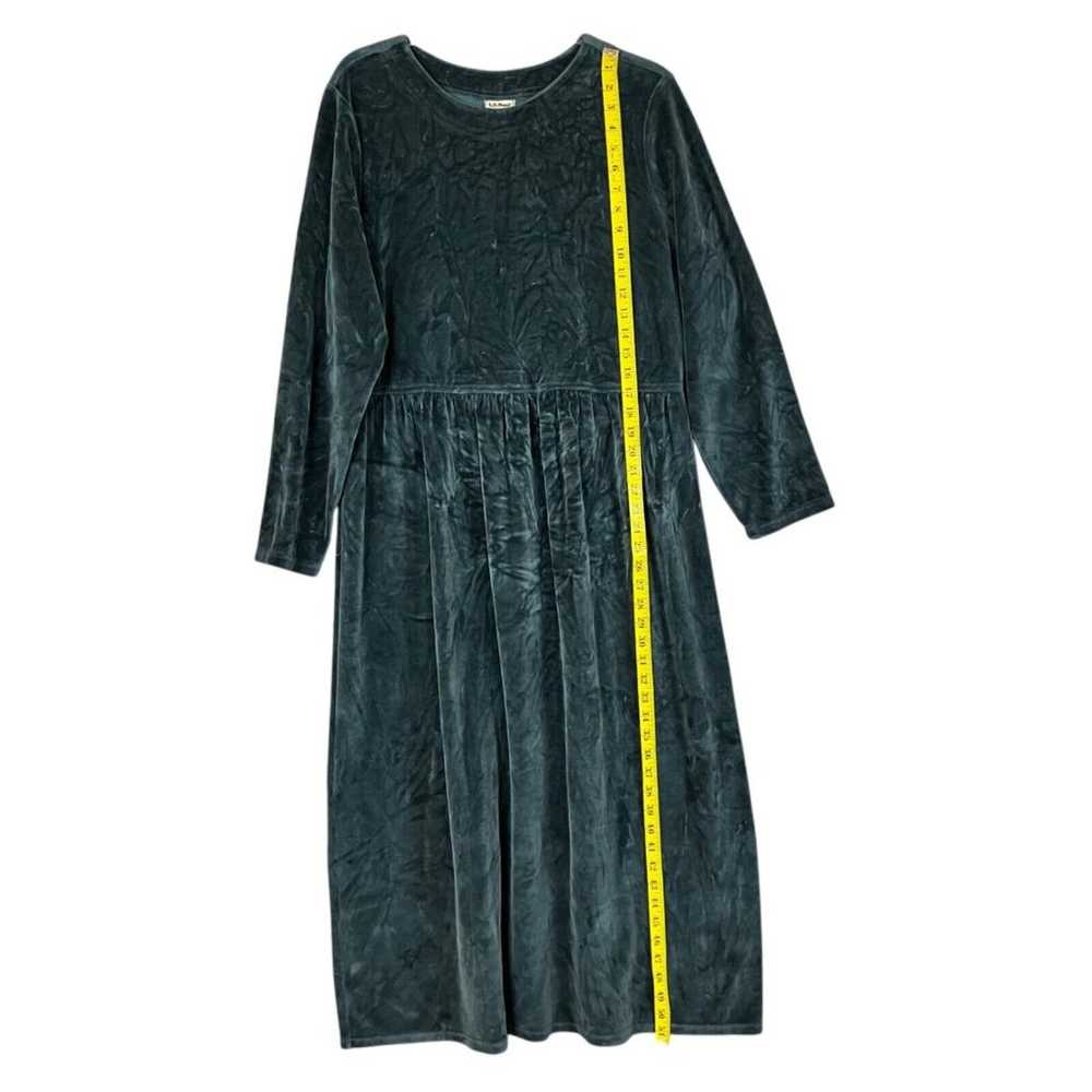 L.L. Bean Velvet Velour Maxi Dress Womens 16 Drk … - image 9