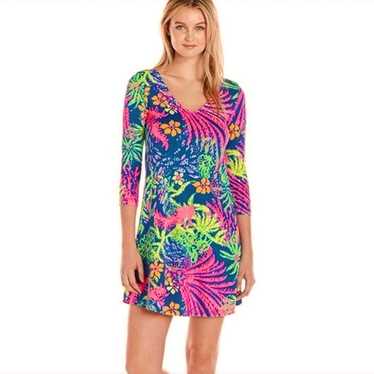 Lilly Pulitzer Erin Indigo All A Glow Cotton Dress