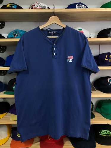 Vintage Polo Sport Flag Tee Size Large