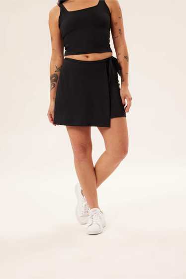 Girlfriend Collective Black Weekend Wrap Skort