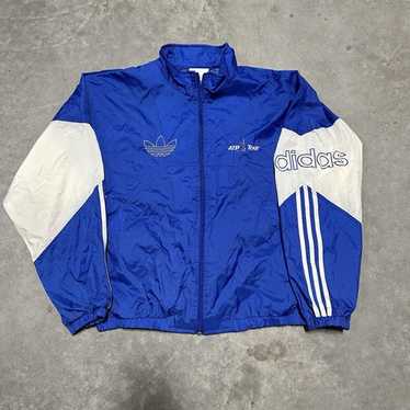 ウェア 80s adidas atp made in usa XL Vintage 80s Adidas Full Zip Track Top Jacket ATP Blue