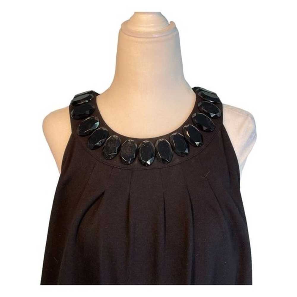 Context Cocktail Dress Black Jeweled Collar Halte… - image 2