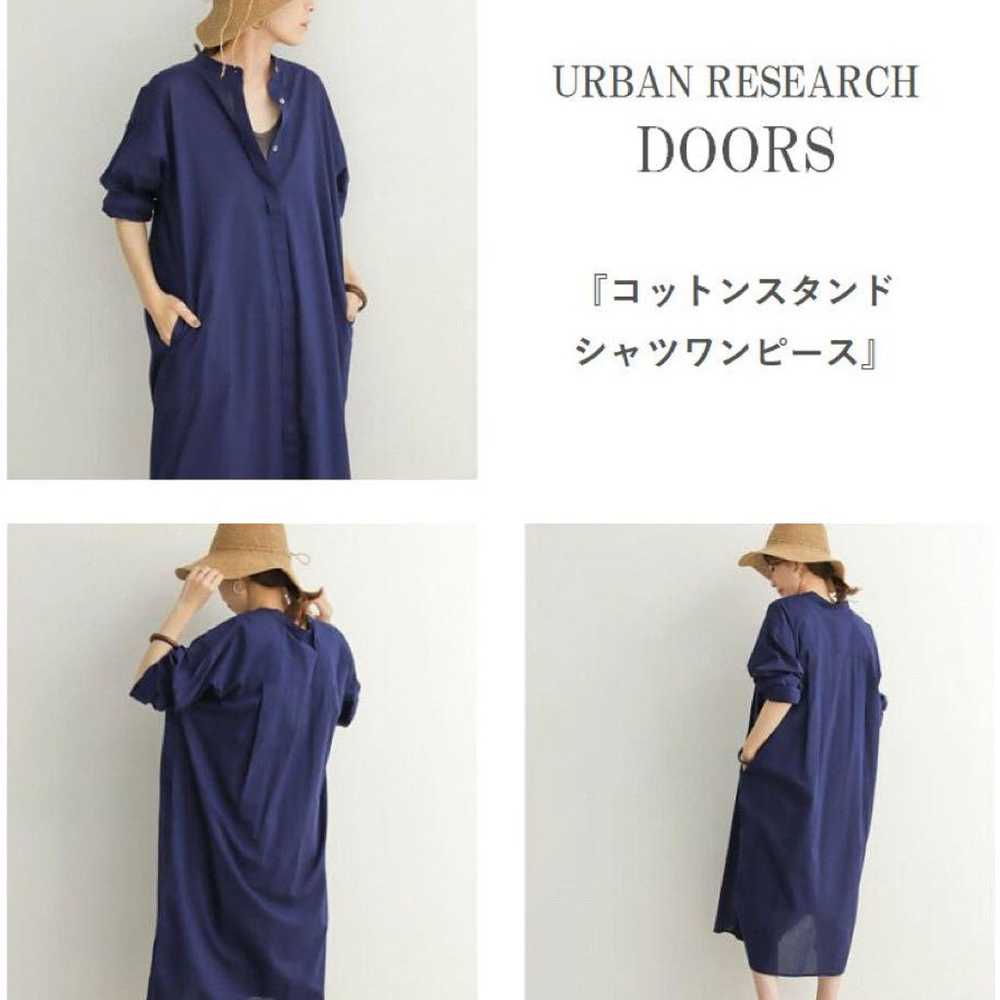 URBAN RESEARCH DOORS Cotton Stand Collar Shirt Dr… - image 2