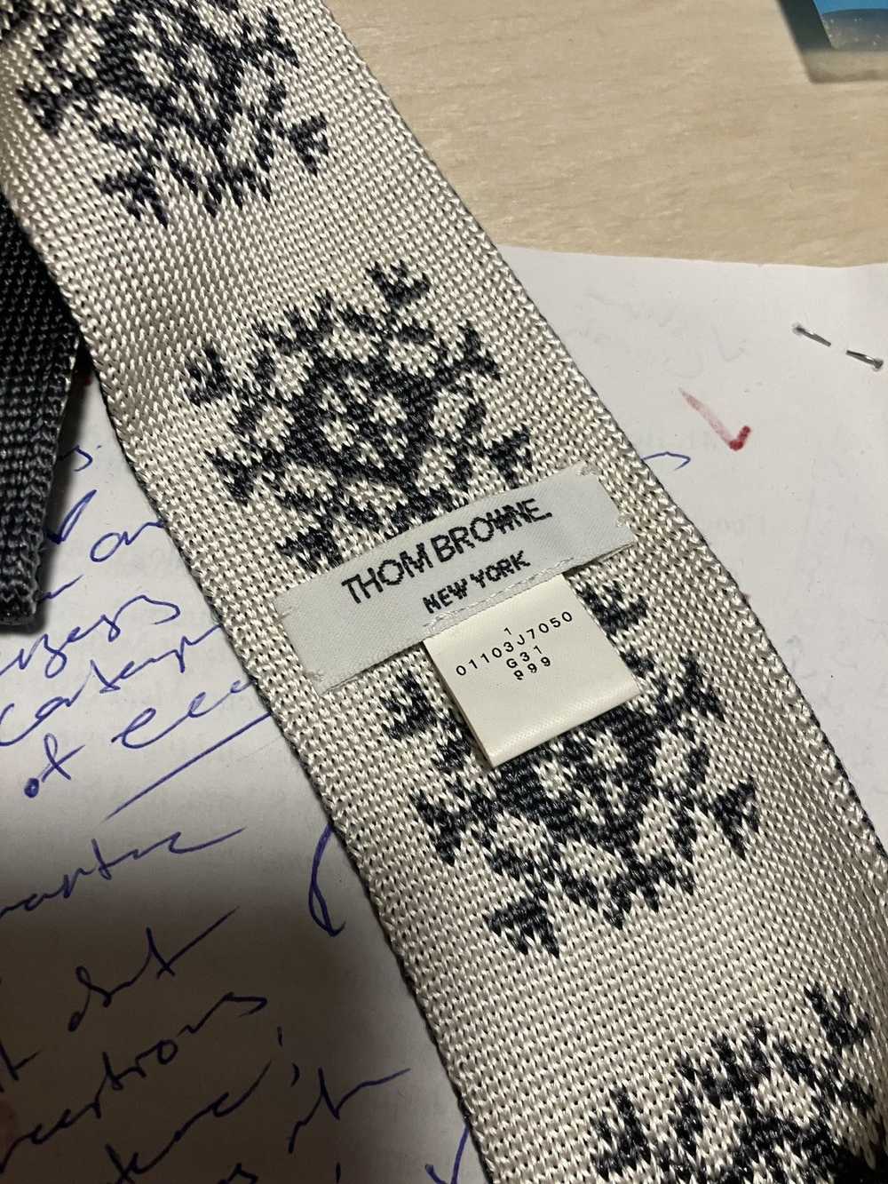 Thom Browne Thom Browne Silk Snowflake Tie - image 3