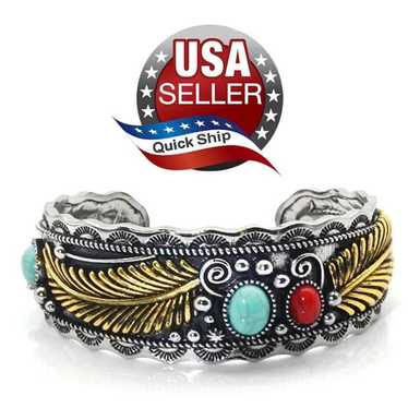 Retro Faux Turquoise Native American Style Silvert