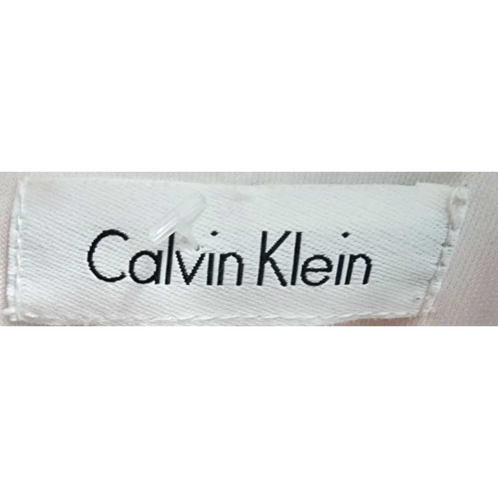 Calvin Klein Elegant White Ruched Sheath Dress Pr… - image 3