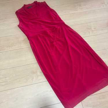 LAUREN RALPH LAUREN Red Sleeveless Knee-Length Dr… - image 1