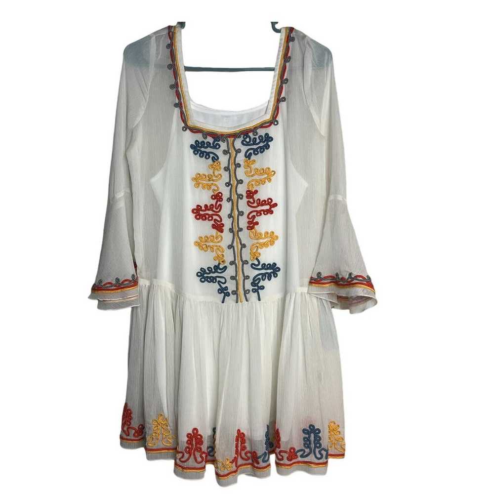 Tularosa Creseda Embroidered White Bells Sleeve D… - image 2