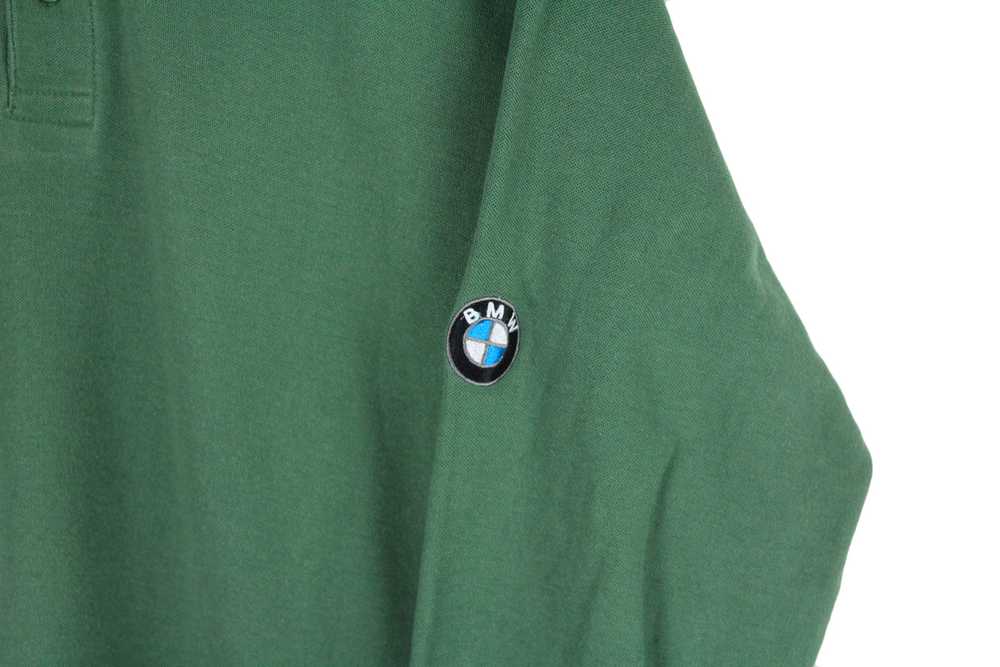 Vintage BMW Long Sleeve Polo T-Shirt Large - image 3