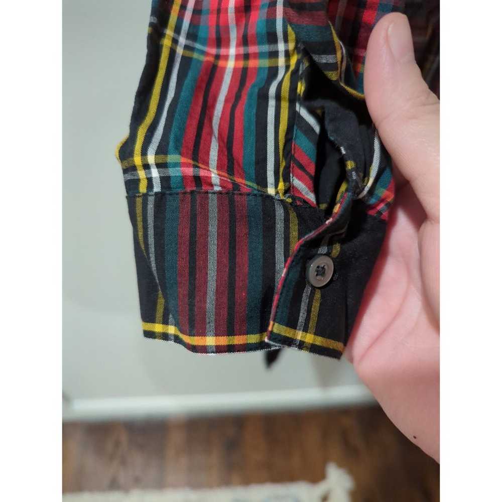 J Crew Ruffle Neck Tartan Shirt Dress - image 4