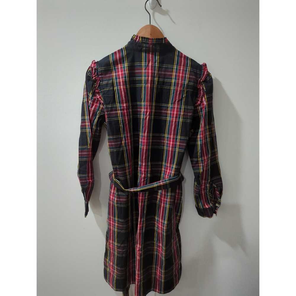 J Crew Ruffle Neck Tartan Shirt Dress - image 8