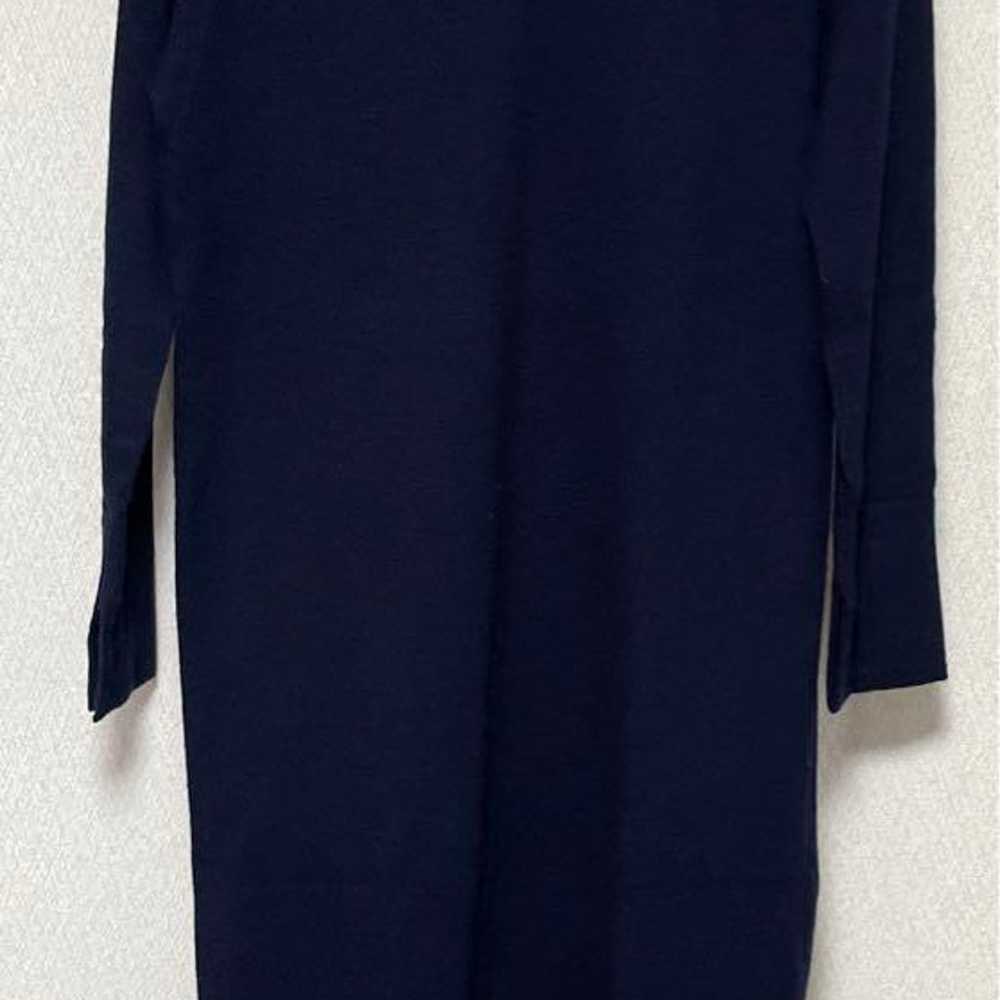 MOGA Moga Navy V-Neck Knit Dress Long Sleeve - image 1