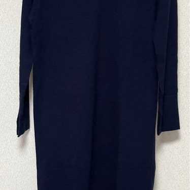 MOGA Moga Navy V-Neck Knit Dress Long Sleeve - image 1