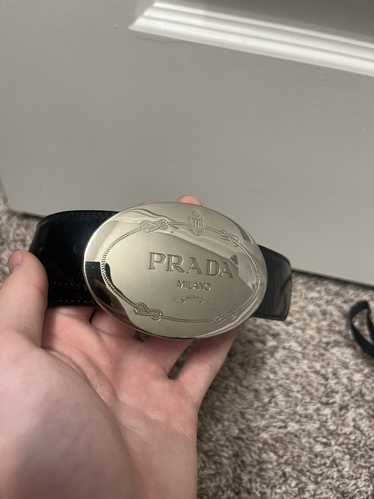 Prada Prada Western Buckle Patent Leather Belt