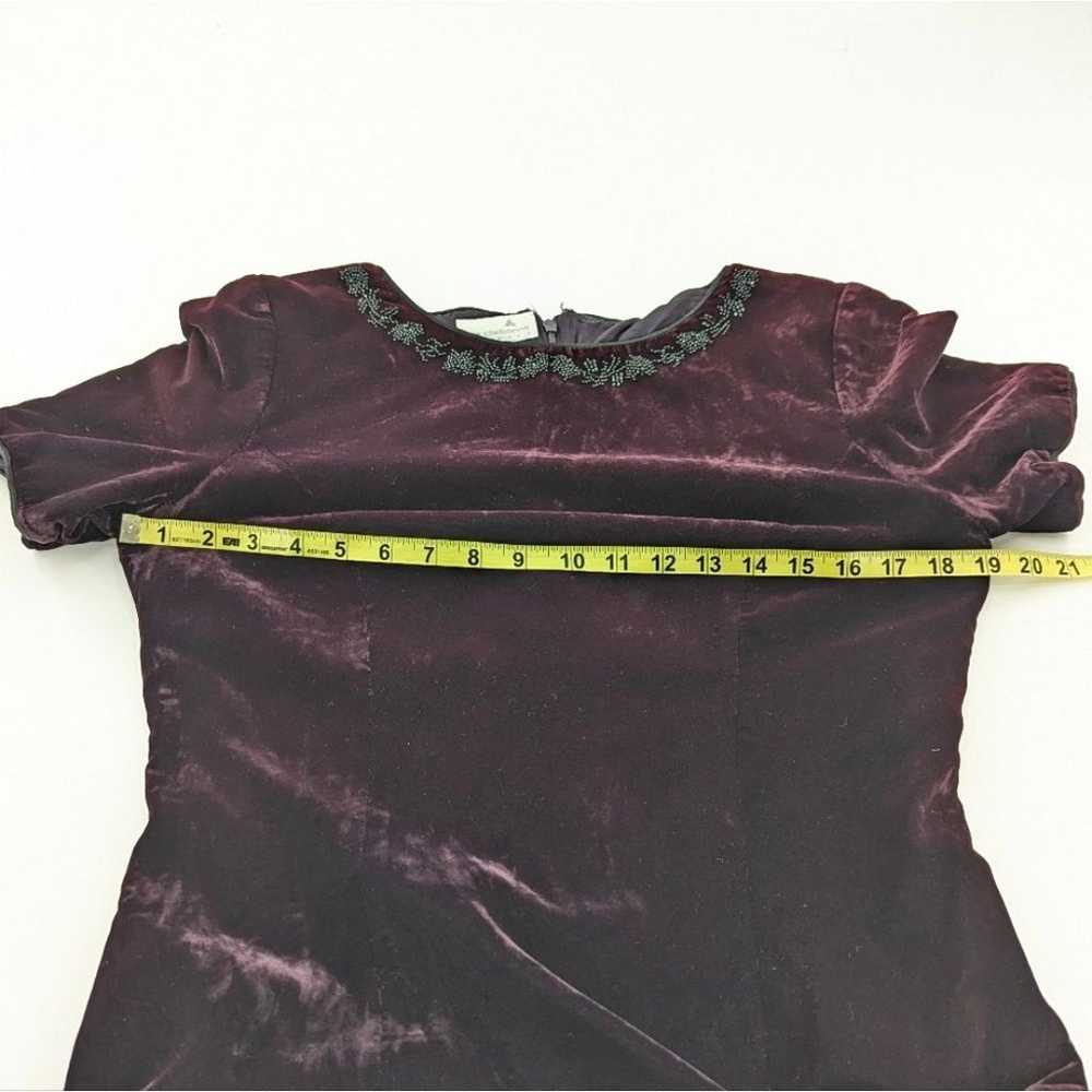 Liz Claiborne Vintage Velvet Maroon Rhinestone Em… - image 5