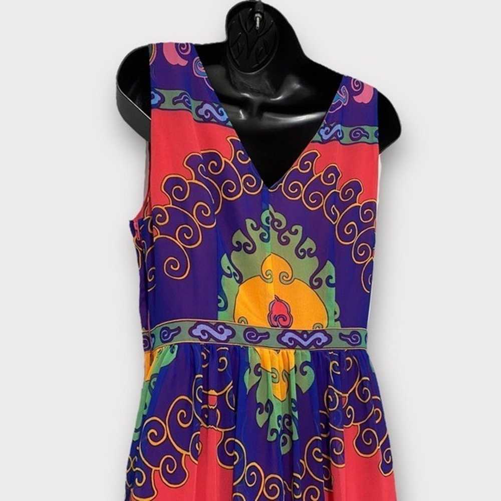 ModCloth Pink Purple & Blue Colorful Medallion Pa… - image 5