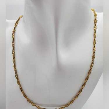 Liquid mesh lace gold tone necklace India N1822